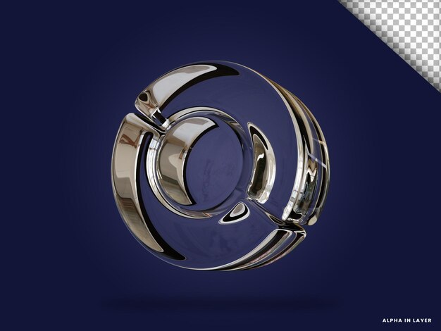 Vetro trasparente forma geometrica astratta forma moderna renderizzata in 3D