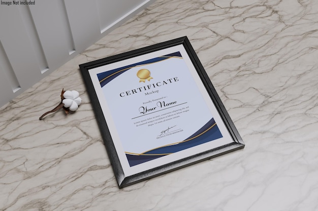 Vettore certificato di mockup