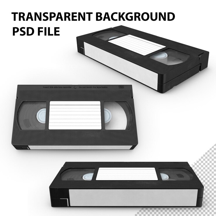 PSD vhs cassette png