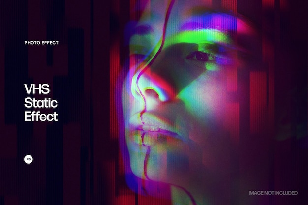 VHS statischer Glitch-Fotoeffekt