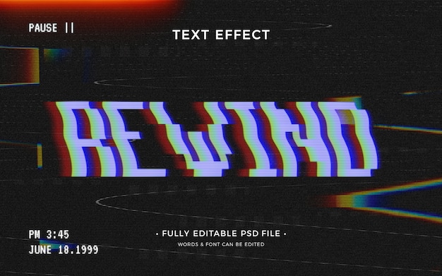 Vhs Tapetext-Effekt