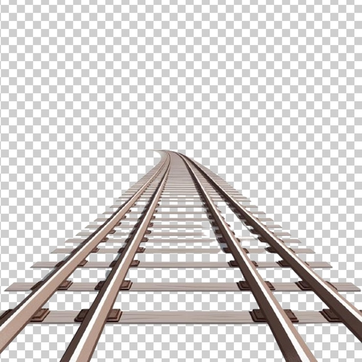PSD una vía ferroviaria con una cuadrícula que dice línea ferroviaria