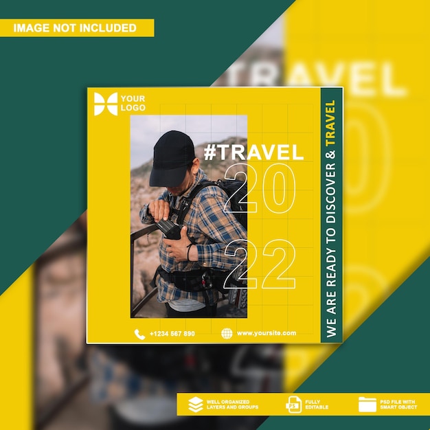 PSD viagens - banner do instagram