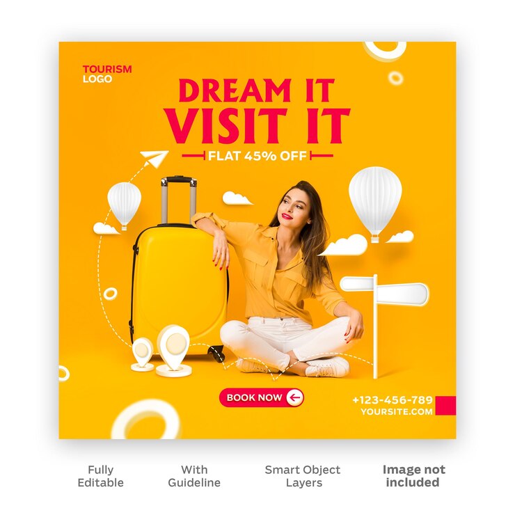 Viajando Sonho com Mulheres Postagem PSD grátis no Instagram