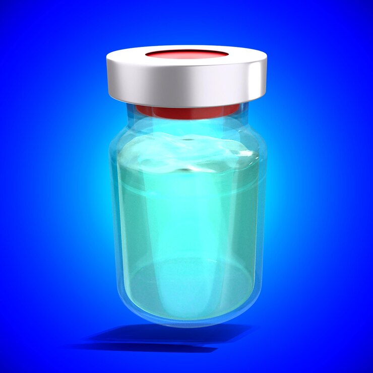 PSD vial médico con líquido
