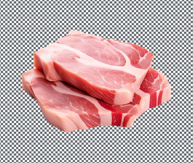 PSD viande de porc fraîche la viande isolée sur un fond transparent