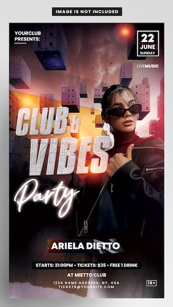 Vibe club party instagram sory flyer. ¿qué es esto?