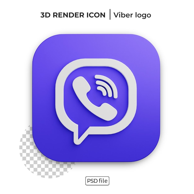 PSD viber 3d-renderlogo