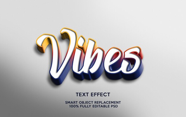 Vibes text effect template