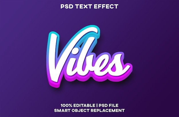 PSD vibes text effect