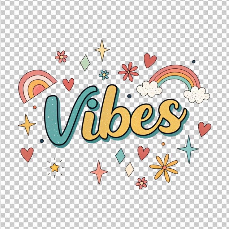 PSD vibes texto estilo de dibujos animados efecto de texto editable