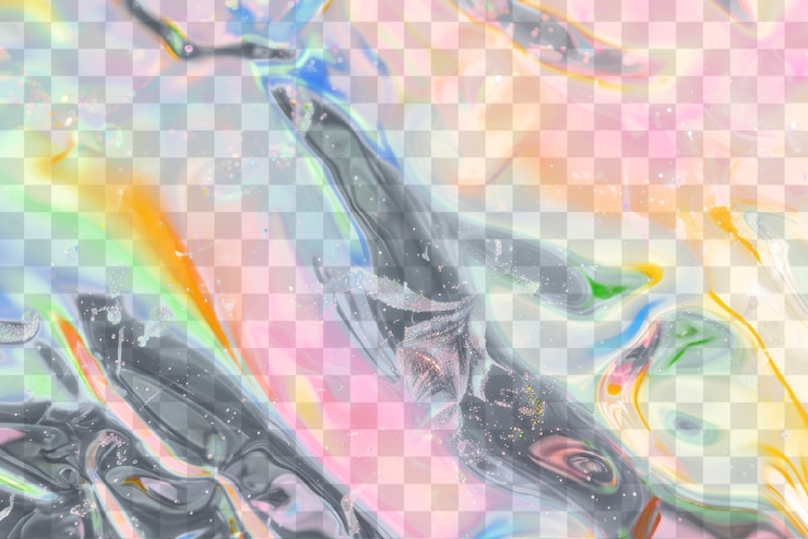 PSD vibrant abstract fluid png overlay effect transparent background