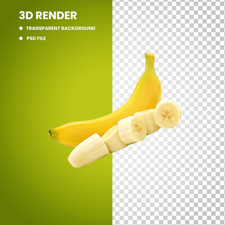 PSD vibrant banana fruit png images delicias tropicales frescas y nutritivas para un bocadillo saludable