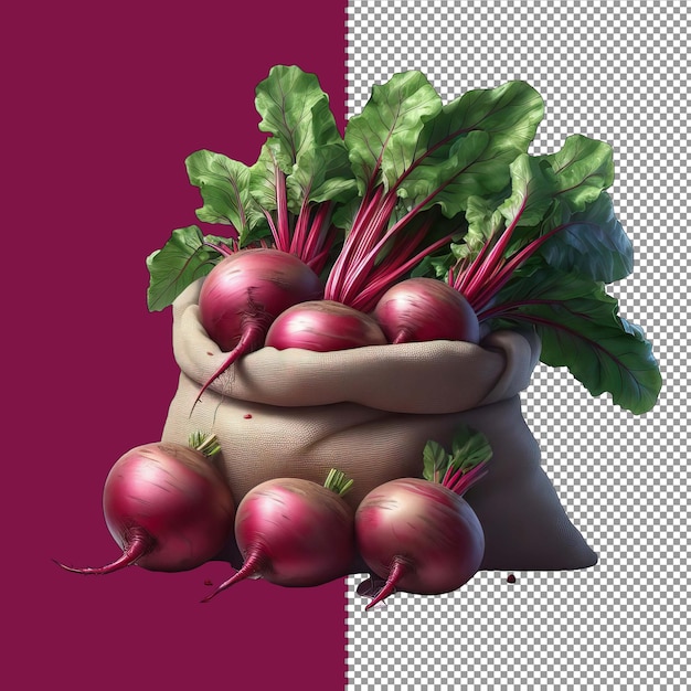 PSD vibrant beetroot harvest png