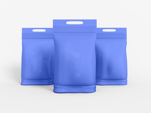 Vibrant Blue StandUp Pouch Mockup para embalagem de produtos