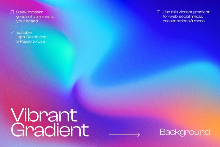 PSD vibrant gradient background for web social media and presentations