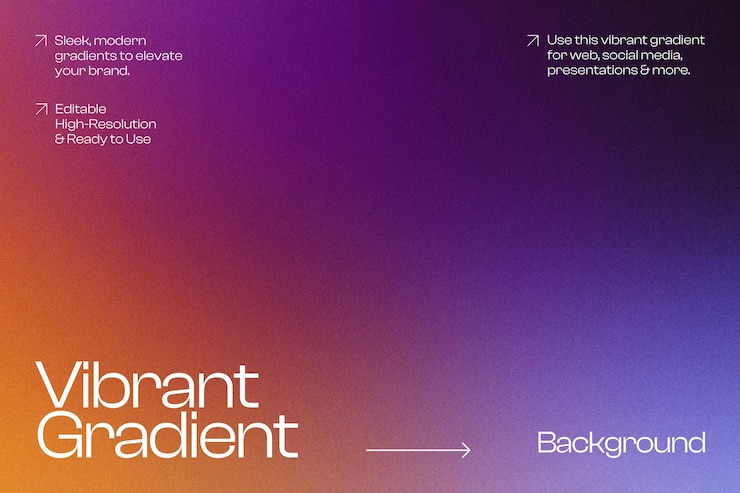 PSD vibrant gradient background per i social media e il web