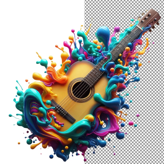 Vibrant melody isolado guitar splash