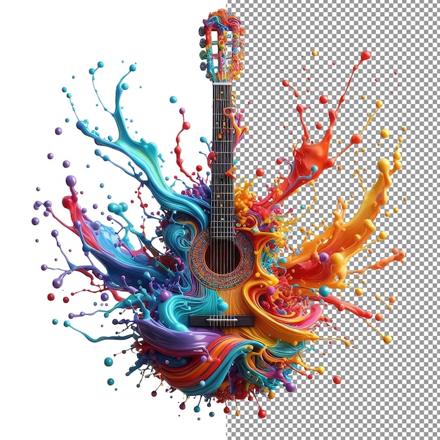 Vibrant melody isolado guitar splash