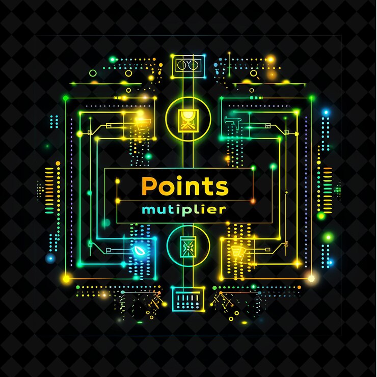 PSD vibrant neon glow of points multiplier testo con neon bright png y2k disegni decorativi per la vendita