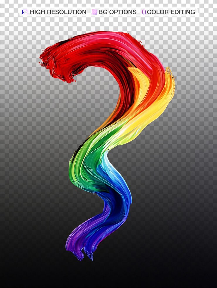 PSD vibrant rainbow arc in red green and blue