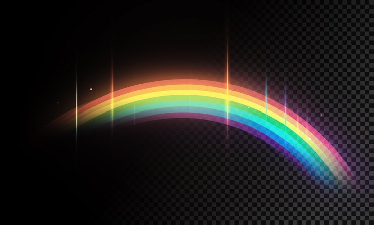PSD vibrant rainbow arc