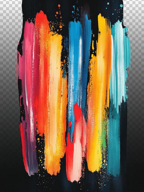 Vibrant Watercolor Strokes on Elegant Black Canvas
