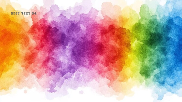 PSD vibrante acquerello dell'arcobaleno con tessuto di sfondo lavato
