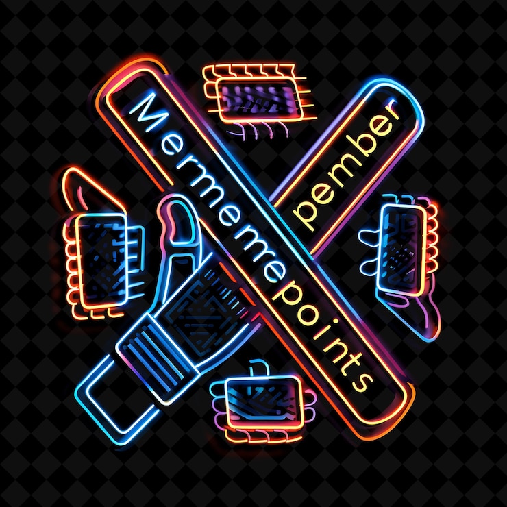 PSD vibrante brillo de neón de los puntos de los miembros texto con neón azul brillante png y2k diseños decorativos de puestos de venta