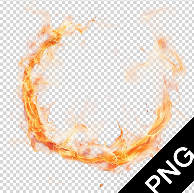 PSD un vibrante diseño de círculo de fuego que representa la energía y la pasión ideal