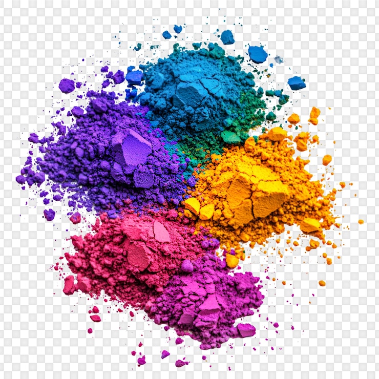 PSD una vibrante explosión de coloridos pigmentos en polvo
