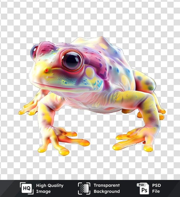 PSD la vibrante rana arco iris posa con gracia imagen de stock de alta resolución fotografía de anfibios s