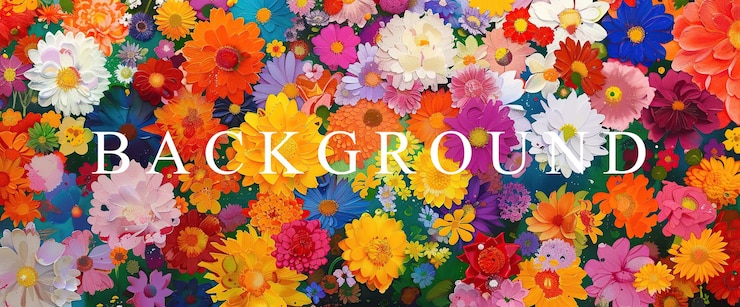 PSD una vibrante sinfonía floral en un jardín de colores