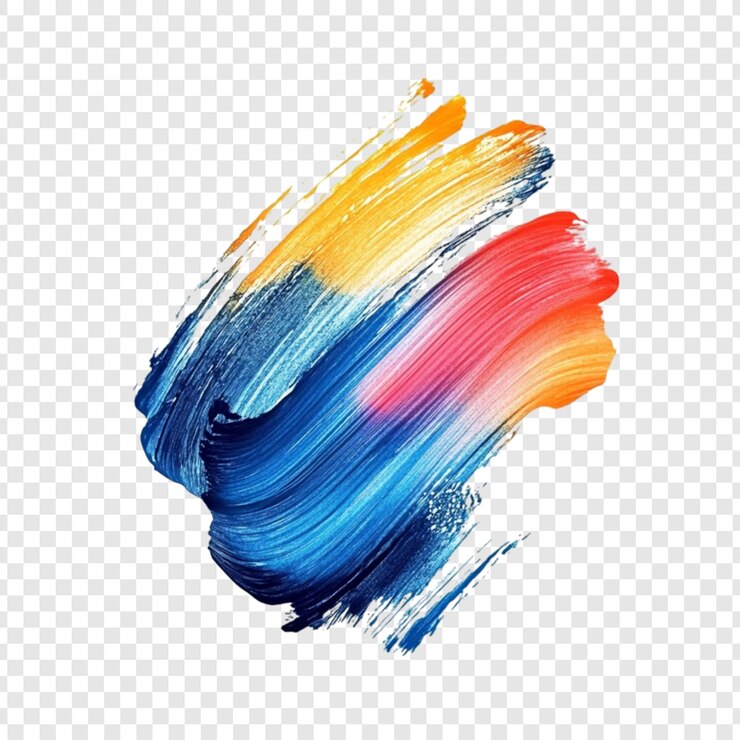 PSD vibrantes pinceladas coloridas giros artísticos movimiento dinámico expresivo