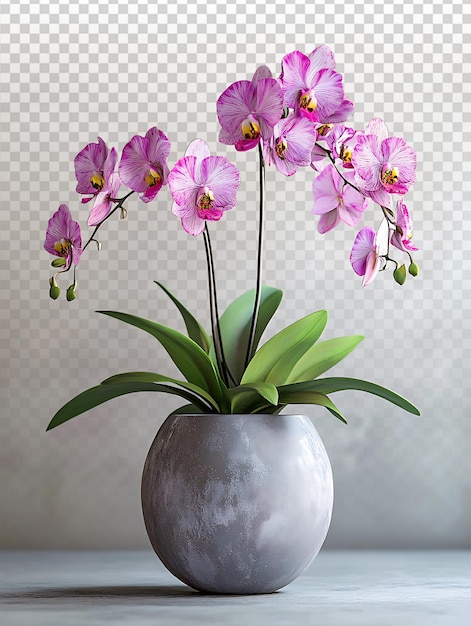 Vibranti orchidee in vaso con stupefacenti dettagli ad alta risoluzione