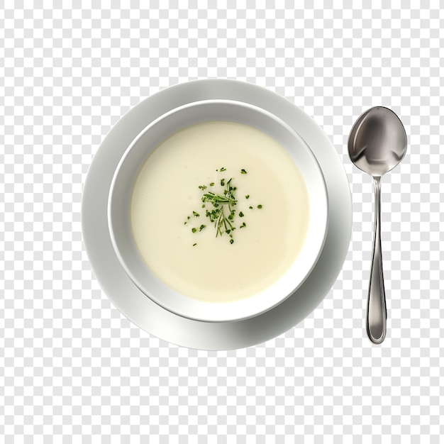 PSD vichyssoise isolé sur fond transparent