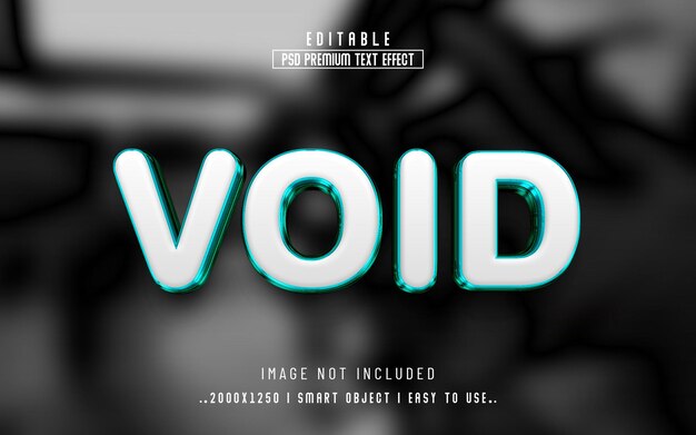 Vide 3d Effet De Texte Modifiable Psd Avec Fond Premium