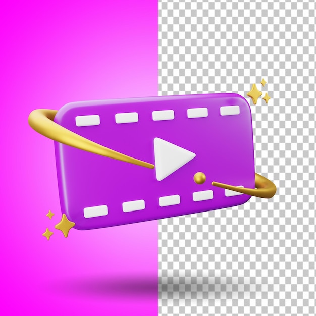 Video 3D-Icon-UI-Illustration