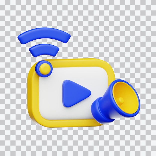 video ads 3d illustration