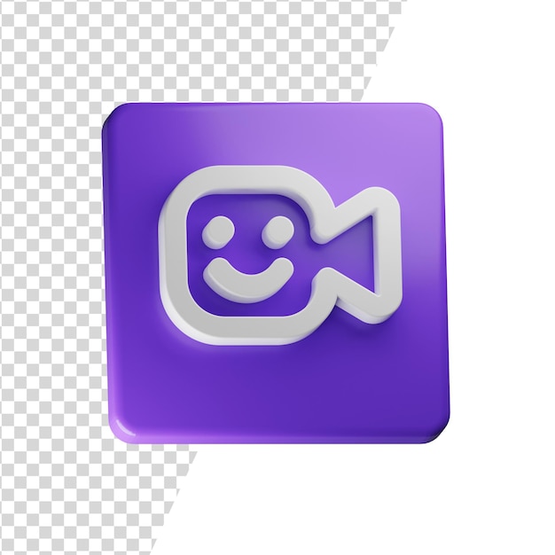 PSD video chat 3d icono renderizado concepto aislado