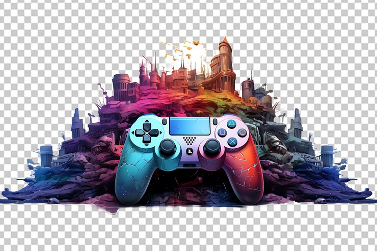 PSD video game designers game development isolated on transparent background