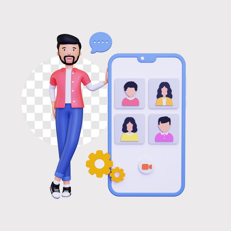 PSD video grup seluler 3d online
