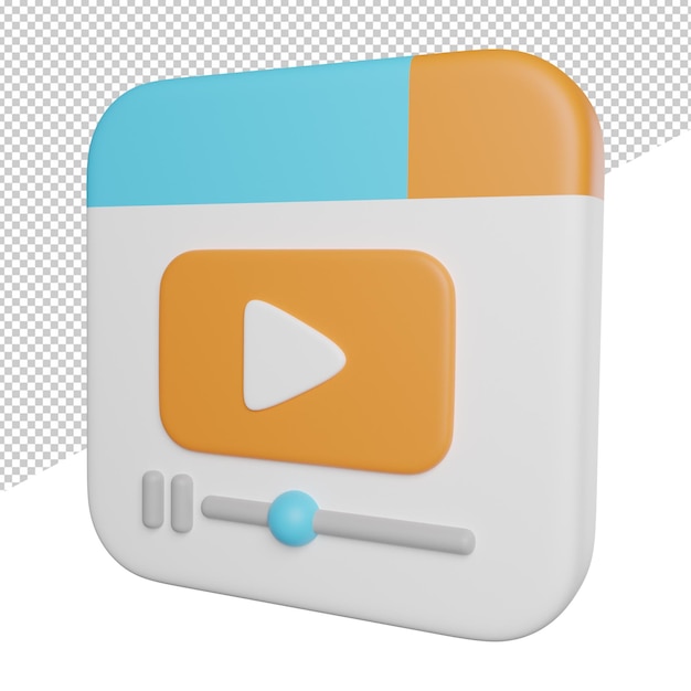 Video Player Media Un carré avec un bouton de lecture dessus