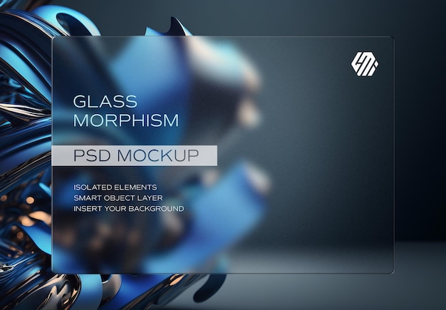 PSD vidre glacé transparent sur fond modifiable mockup