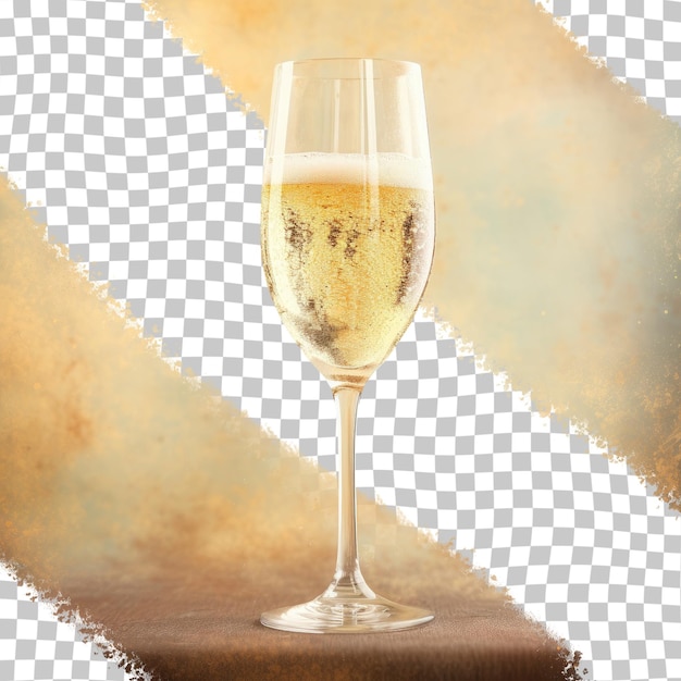 Vidrio anticuado para champán de fondo transparente