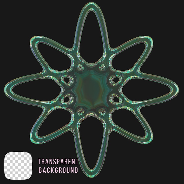 PSD vidrio de dispersión psd y2k forma abstracta renderizado en 3d sobre un fondo transparente