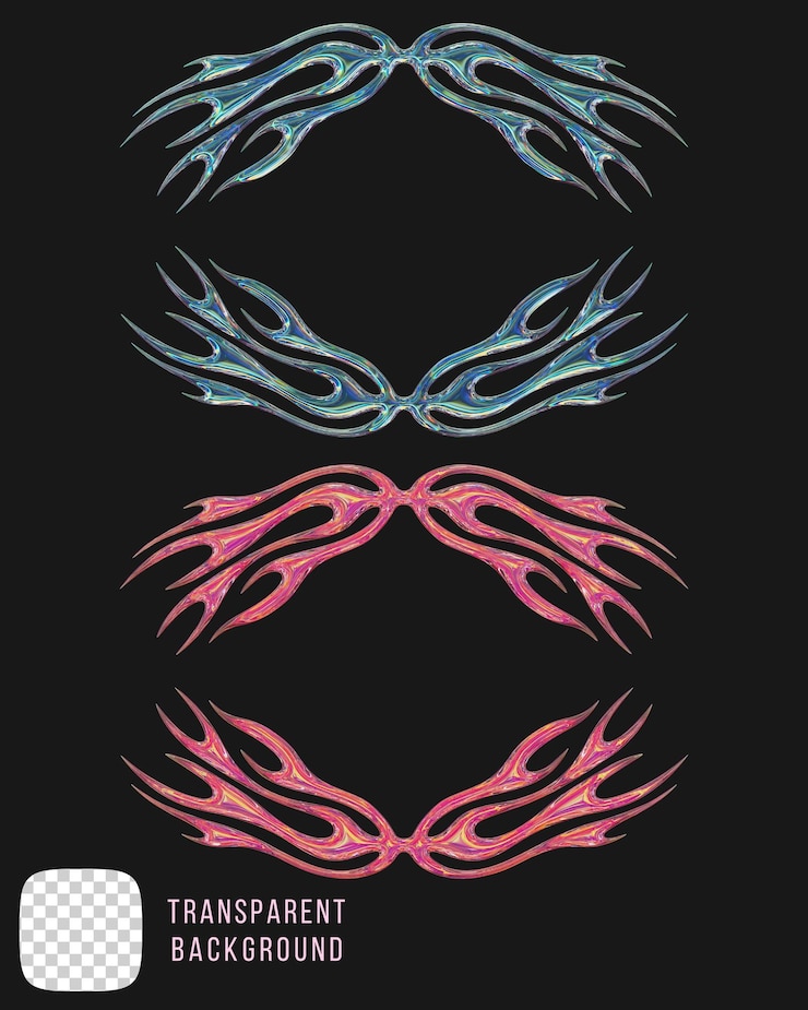 PSD vidrio de dispersión psd y2k forma abstracta renderizado en 3d