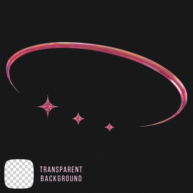 Vidrio de dispersión Psd y2k forma de estrella abstracta renderización 3D en fondo transparente