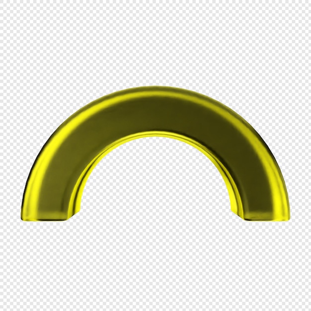vidrio geométrico 3D de color amarillo claro