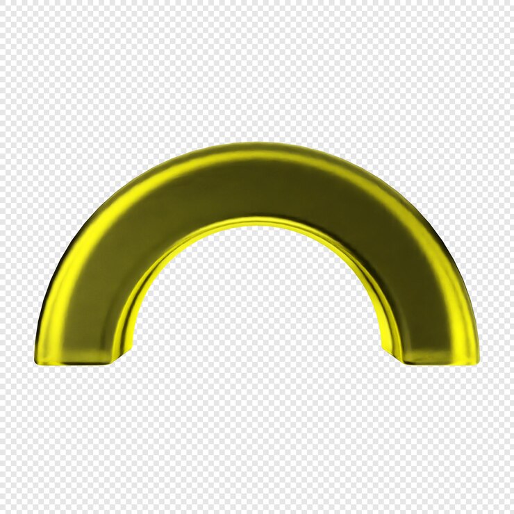 PSD vidrio geométrico 3d de color amarillo claro